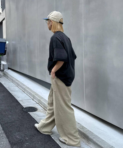 UNISEX 噴染工藝 亨利領 TEE T恤