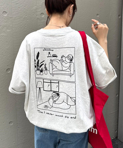 OJISAN 刺繡Logo背部印花 T恤