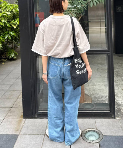 UNISEX 防汗漬 層疊效果亨利領TEE