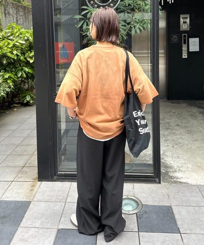 UNISEX 噴染工藝 亨利領 TEE T恤