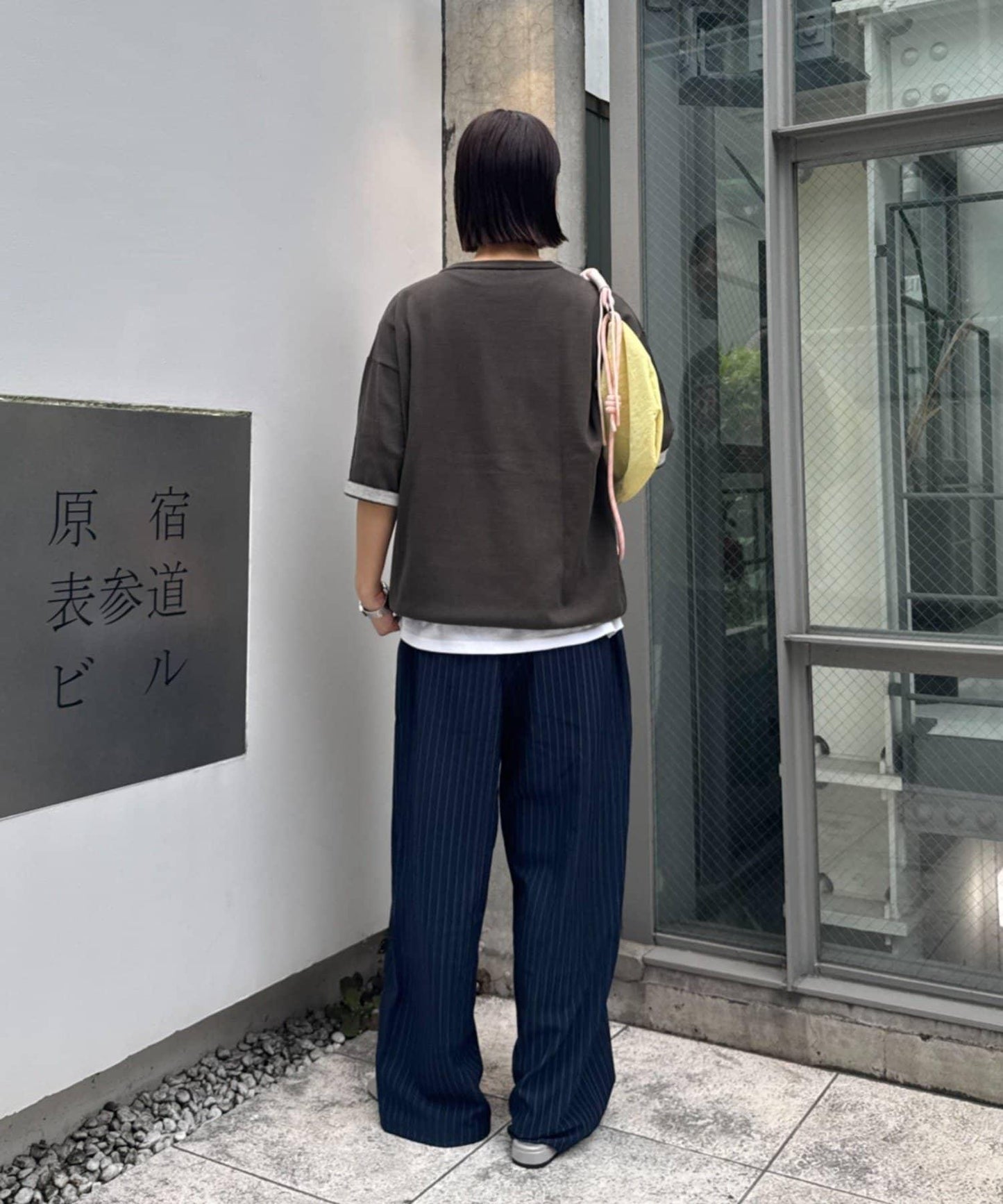 UNISEX 動物圖案 袖拼接配色 夏季針織 T恤