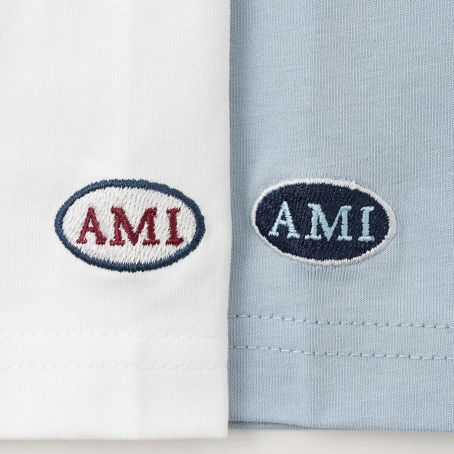 AMI 涼感面料 豹紋Logo 短袖T恤