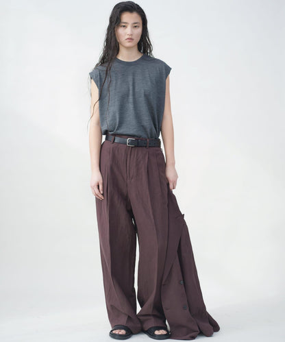 new basic SILK LINEN TROUSER
