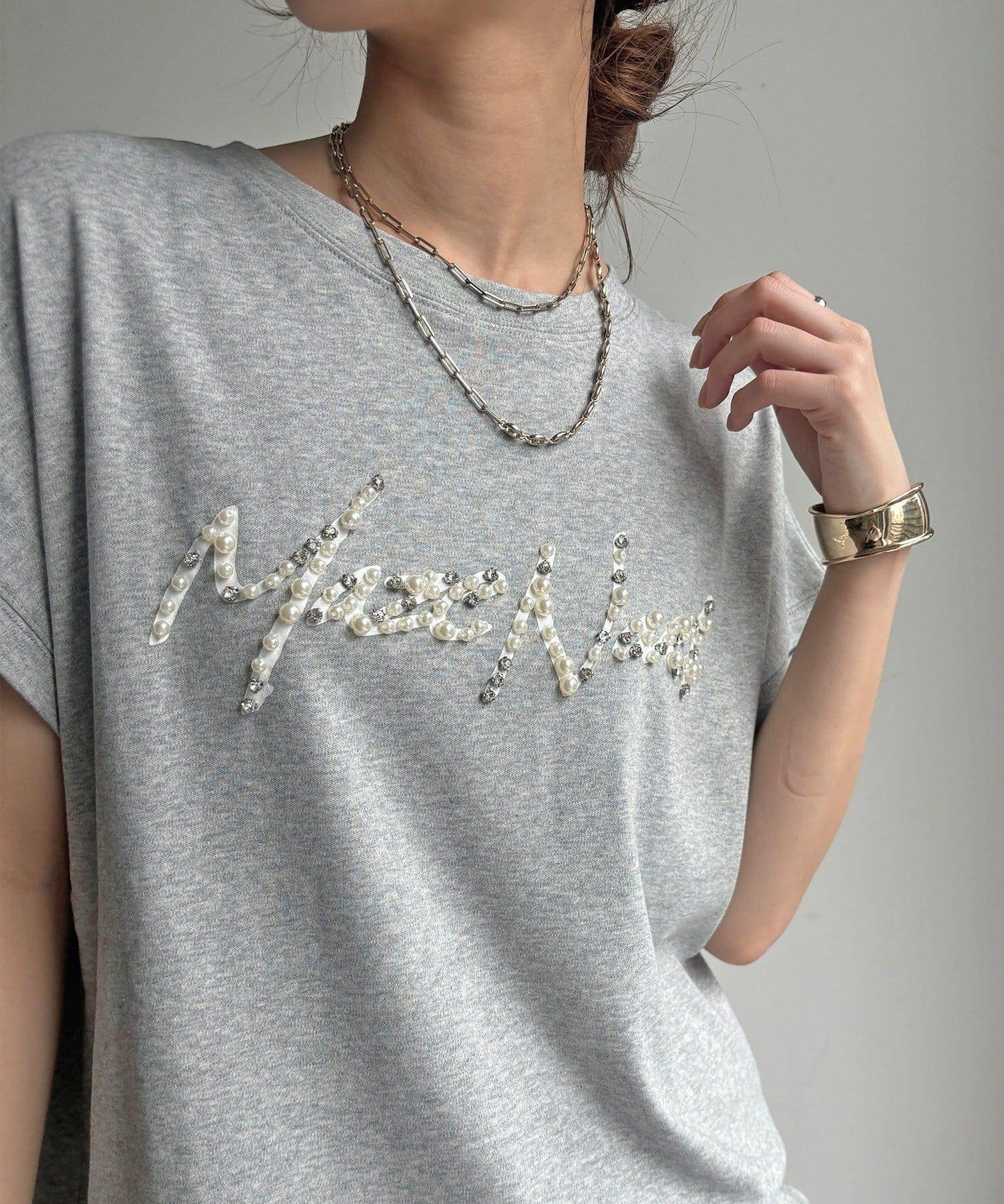珠飾Logo TEE