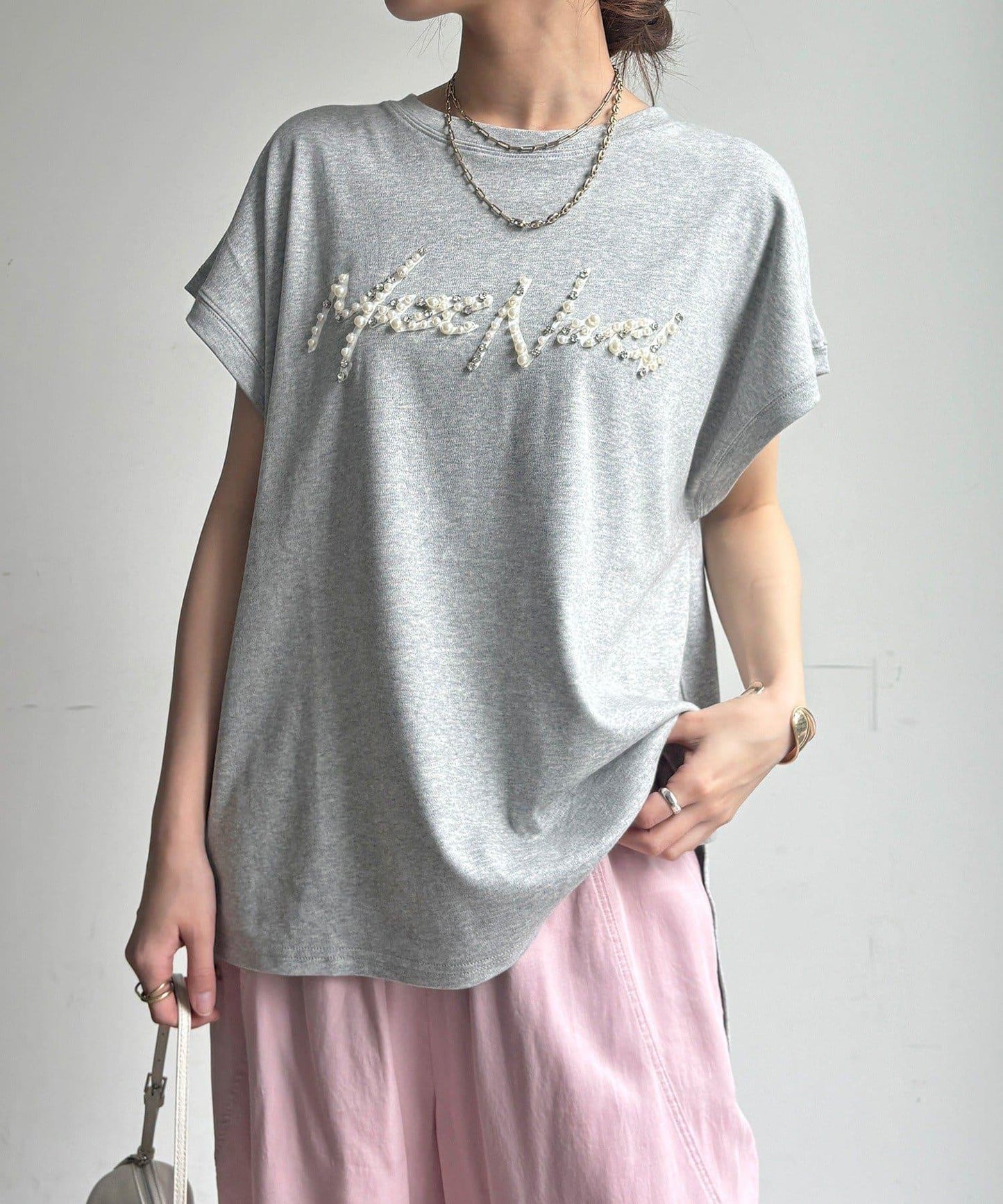 珠飾Logo TEE