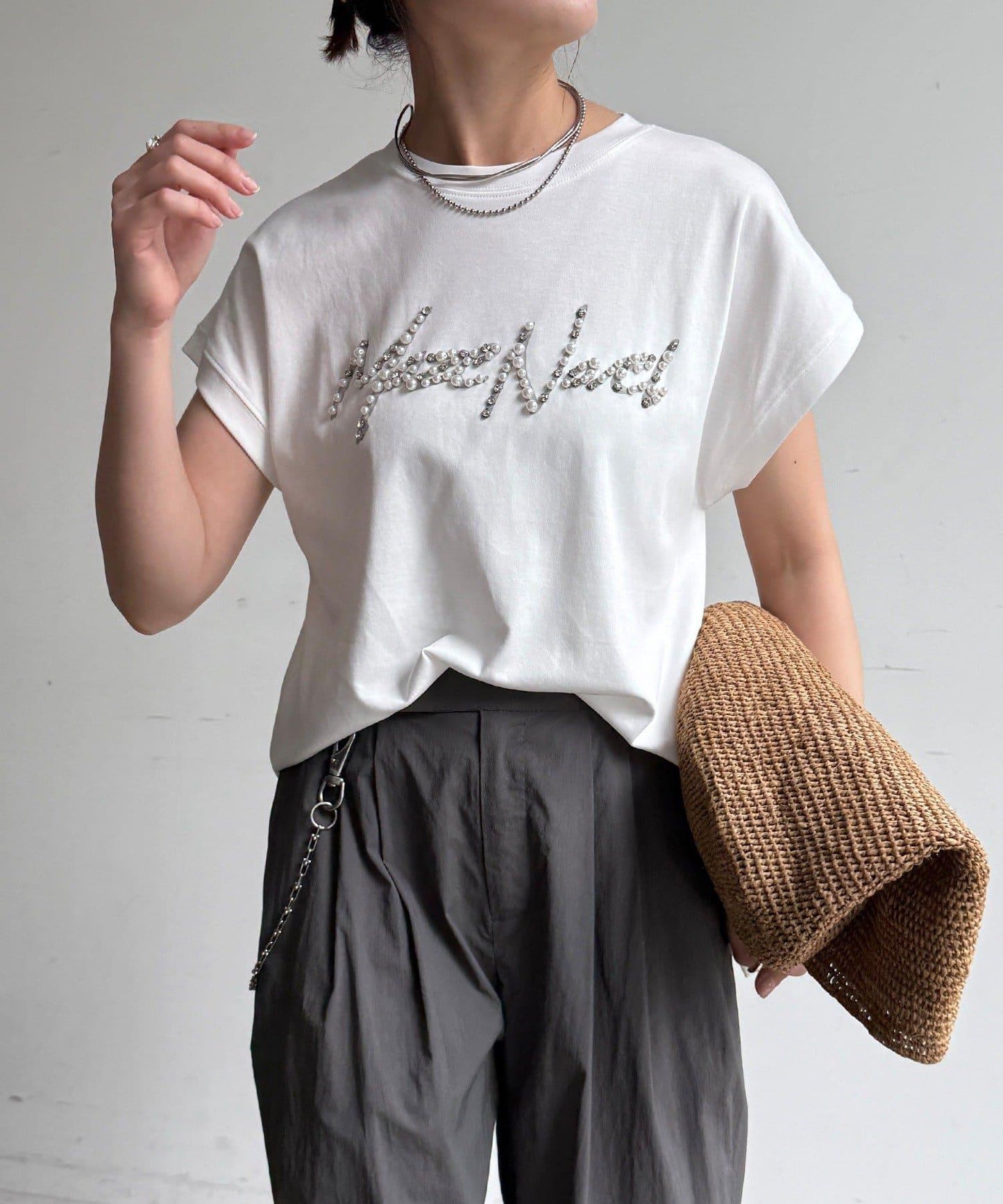 珠飾Logo TEE