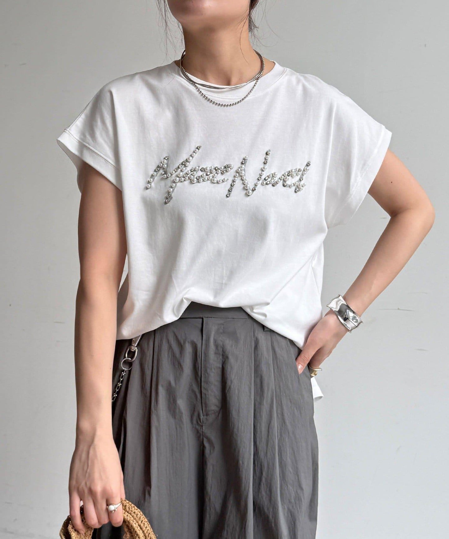 珠飾Logo TEE