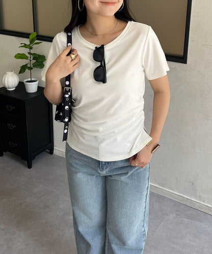 側褶設計 T恤