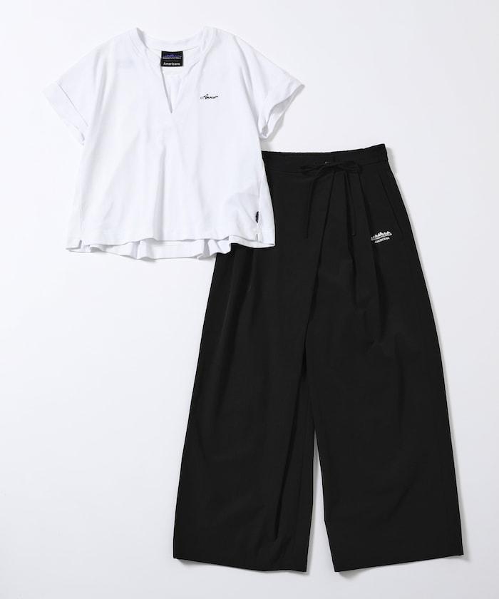 別注スキッパーブラウス パンツセットアップ