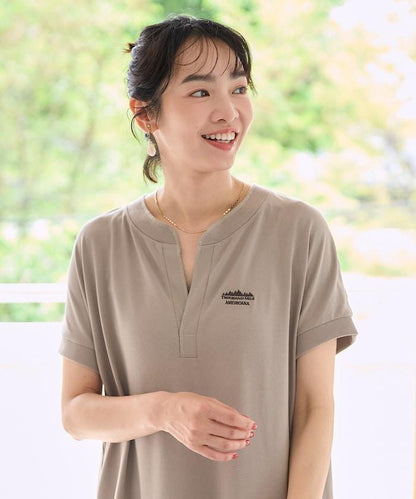 別注 スキッパーネック Tシャツワンピース/吸汗 速乾 抗菌防臭効果あり