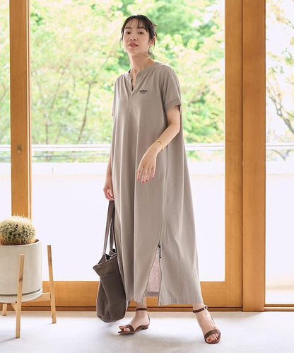 別注 スキッパーネック Tシャツワンピース/吸汗 速乾 抗菌防臭効果あり