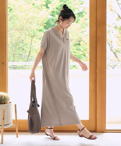 別注 スキッパーネック Tシャツワンピース/吸汗 速乾 抗菌防臭効果あり