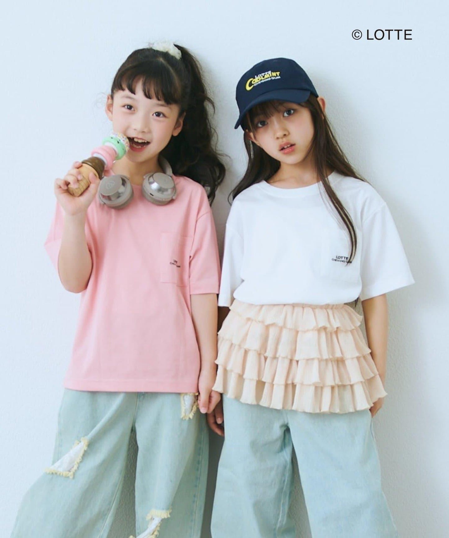 持久冷感 背部Logo 板ガム圖案 兒童T恤