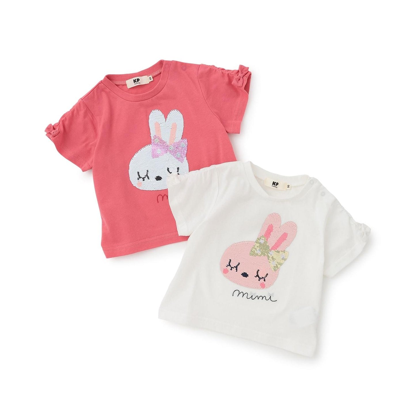 mimiちゃん 亮片刺繡 T恤