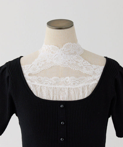 Lace Collection 針織迷你連衣裙