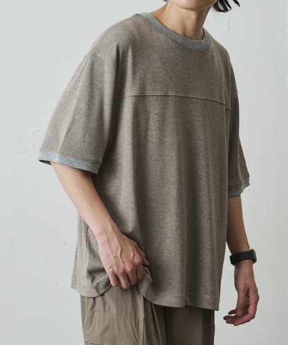 夏季針織 拼色 短袖T恤