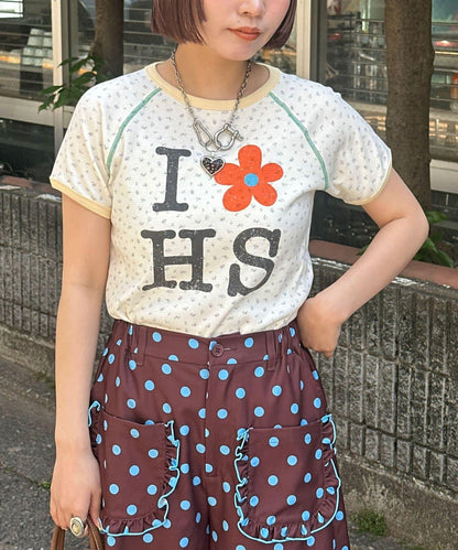 HELLO.SANFRANCISCO ハローサンフランシスコ 華夫格印花短袖T恤