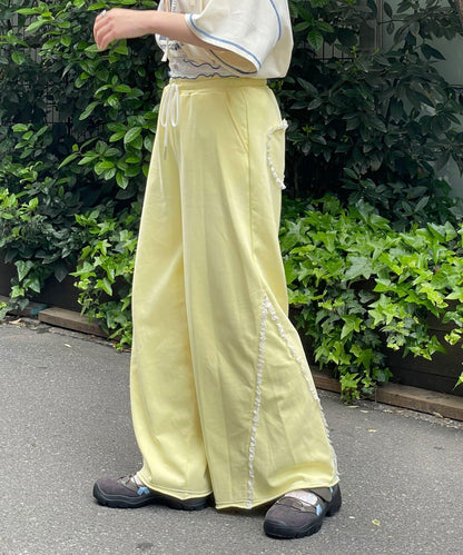蕾絲腰部設計 衛褲