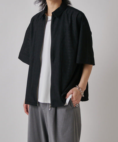 S/S ZIP 蕾絲襯衫