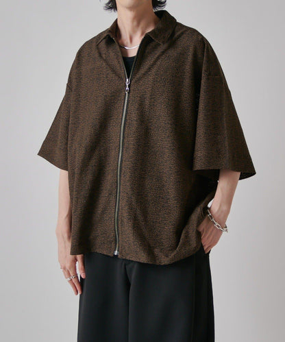 S/S ZIP 蕾絲襯衫