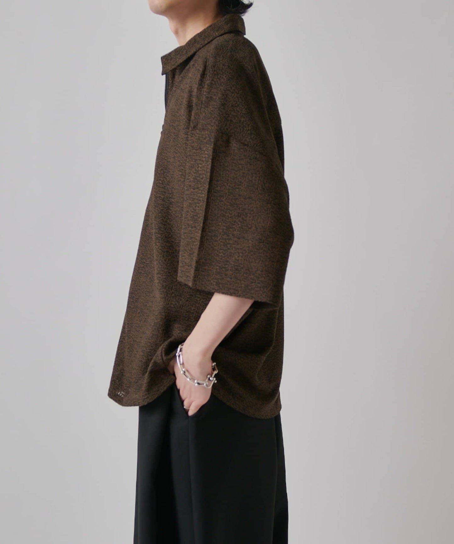 S/S ZIP 蕾絲襯衫