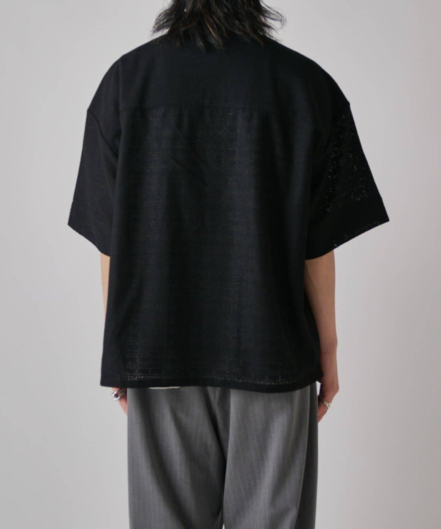 S/S ZIP 蕾絲襯衫