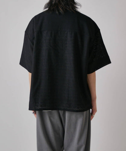 S/S ZIP 蕾絲襯衫