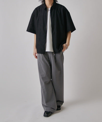 S/S ZIP 蕾絲襯衫
