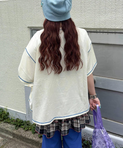 HELLO.SANFRANCISCO/ハローサンフランシスコ 褶襉蝴蝶結印花 短袖T恤