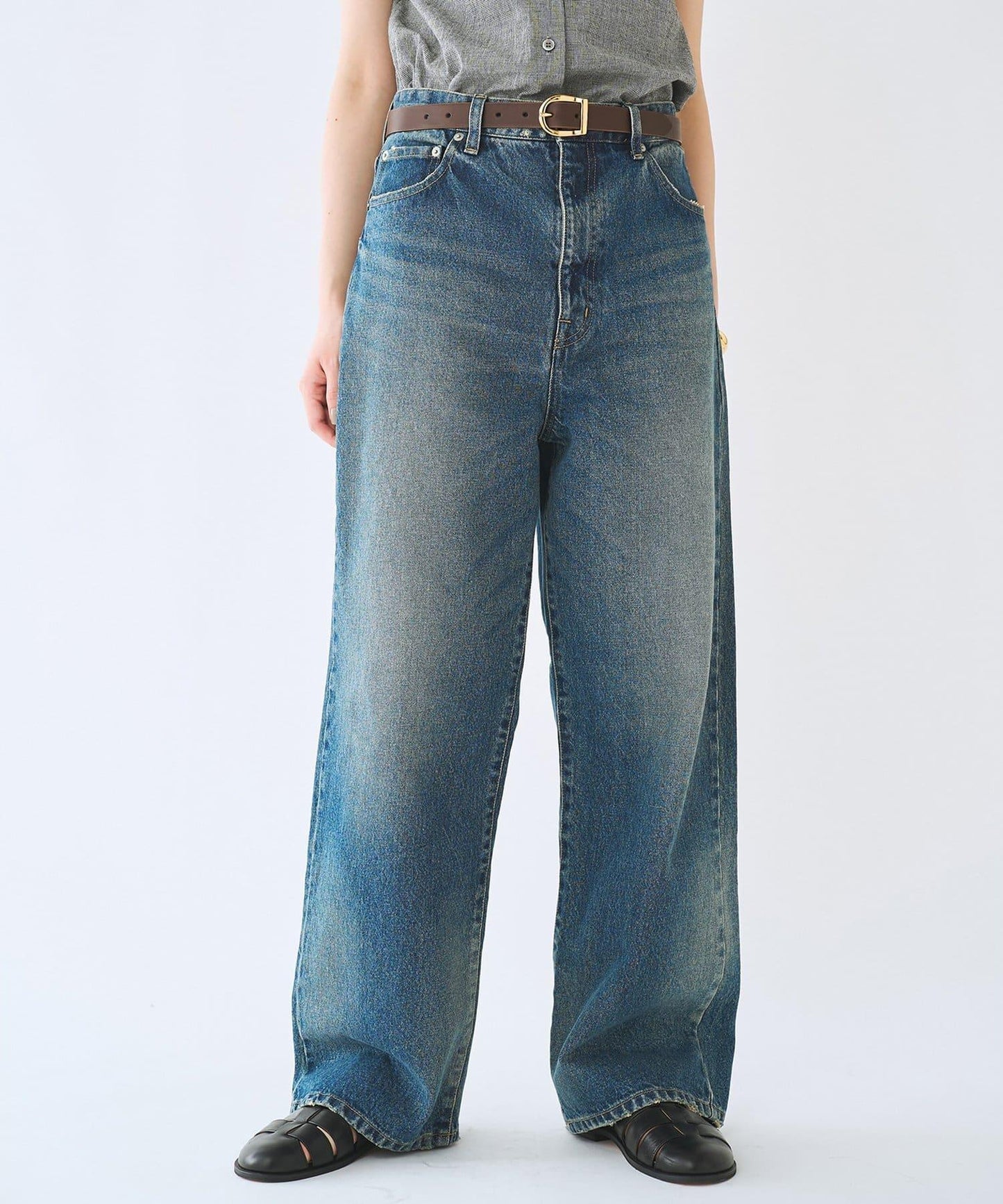 直筒 DENIM 褲子