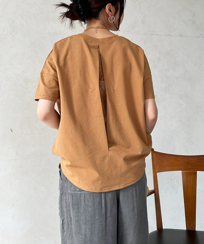 仿麻質感 蕾絲 針織套頭衫