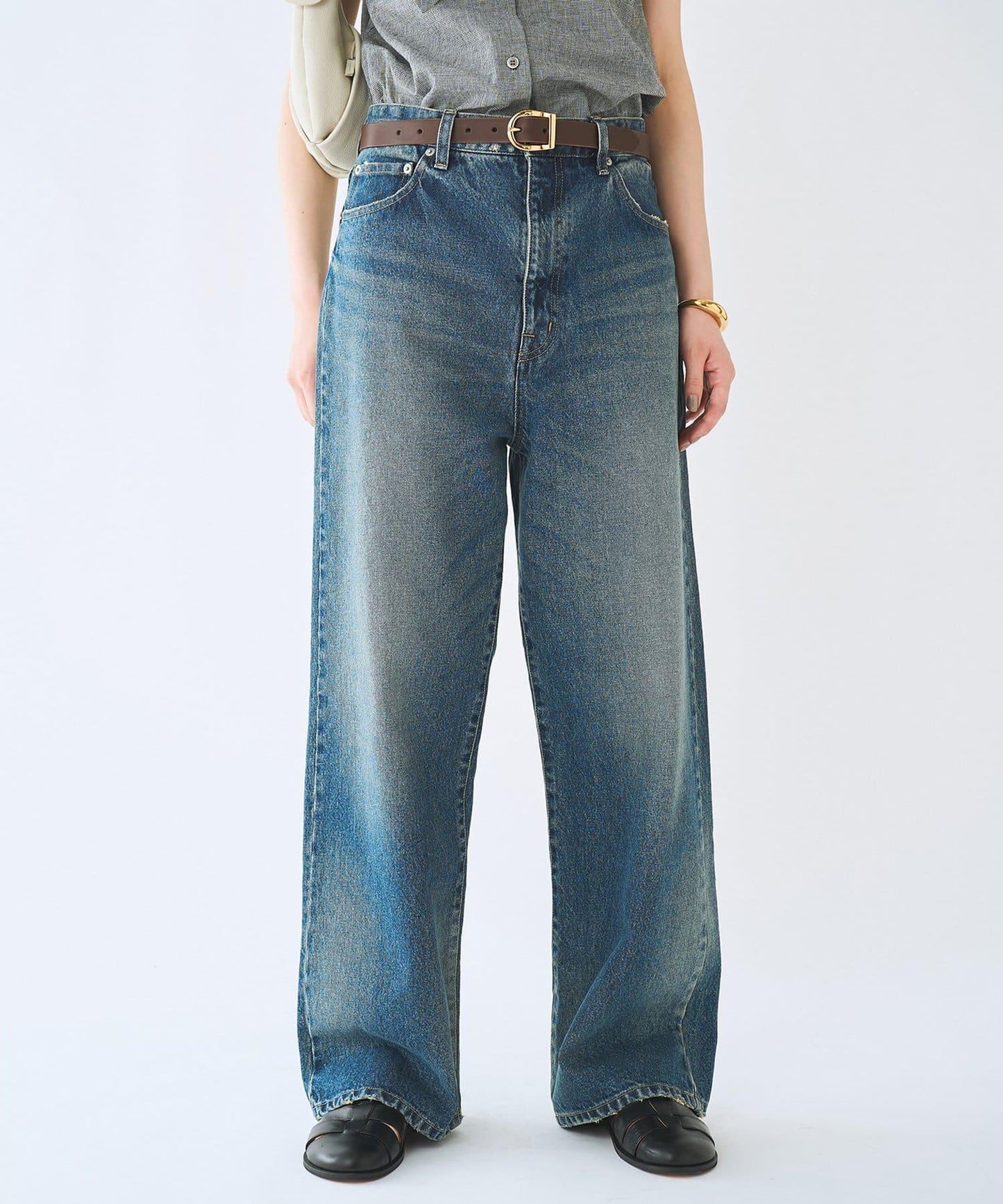 直筒 DENIM 褲子