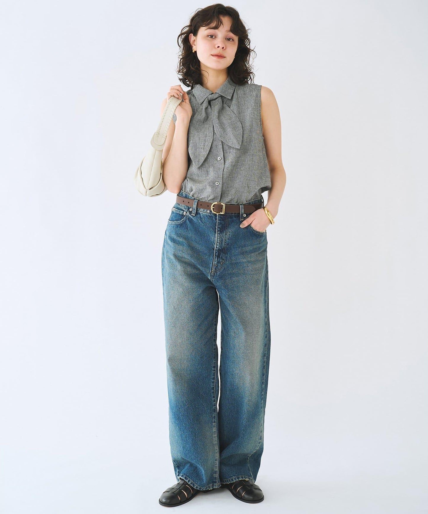 直筒 DENIM 褲子