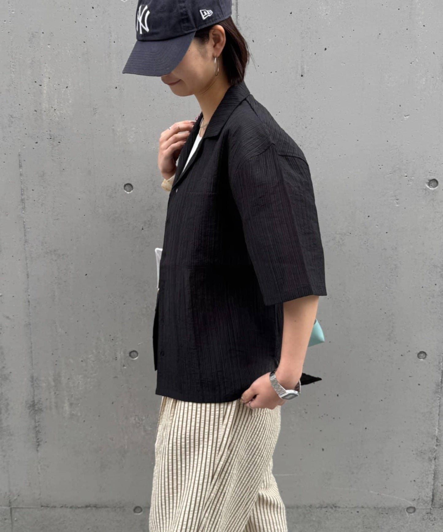UNISEX 透感開領襯衫