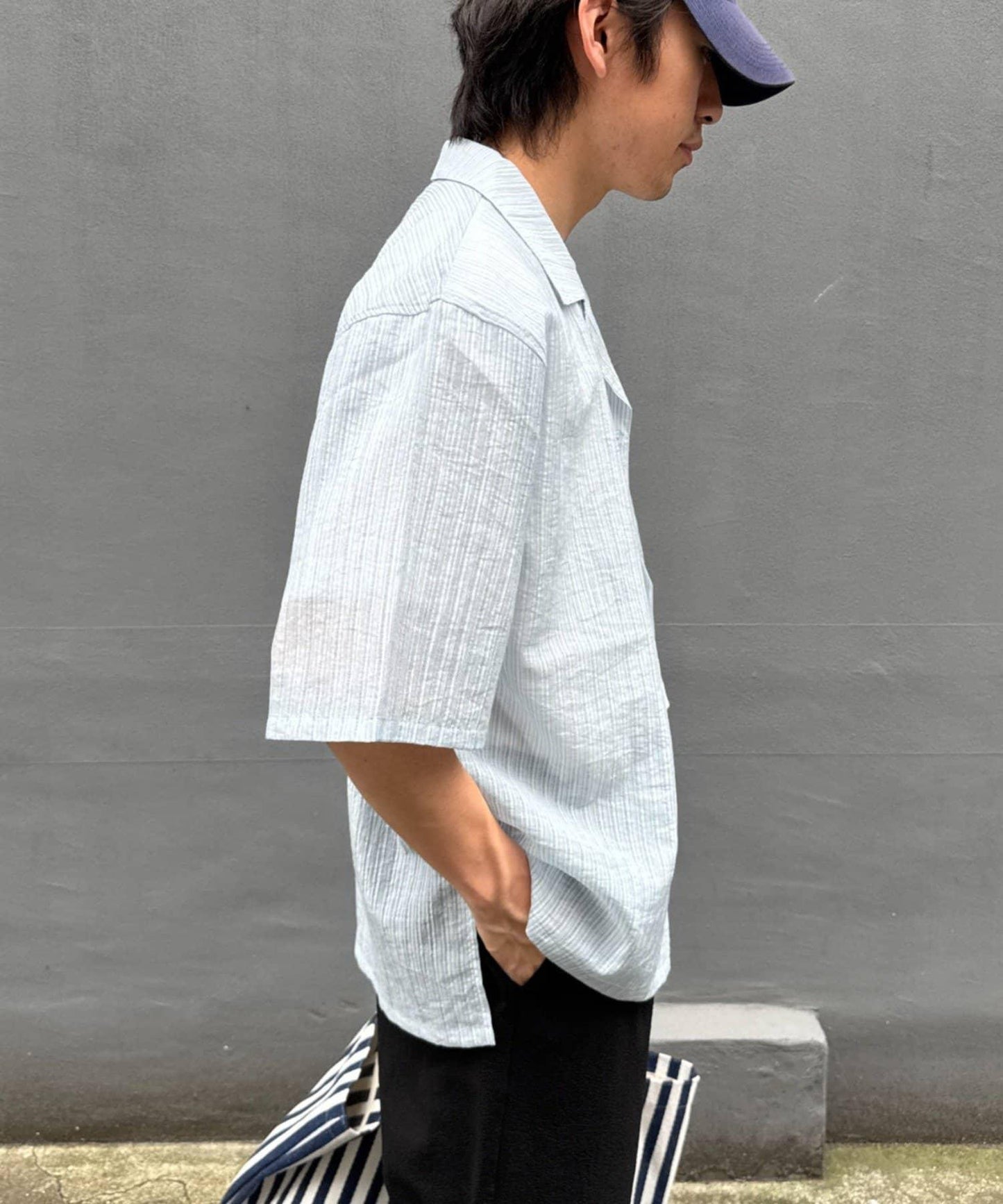 UNISEX 透感開領襯衫