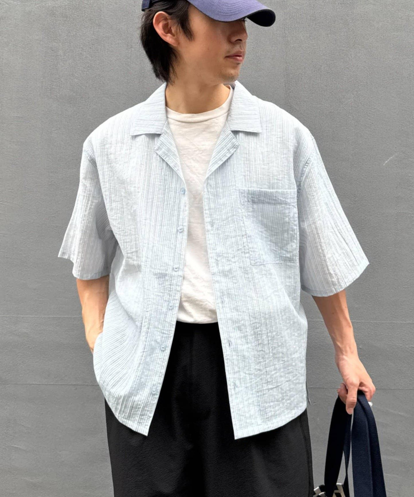 UNISEX 透感開領襯衫