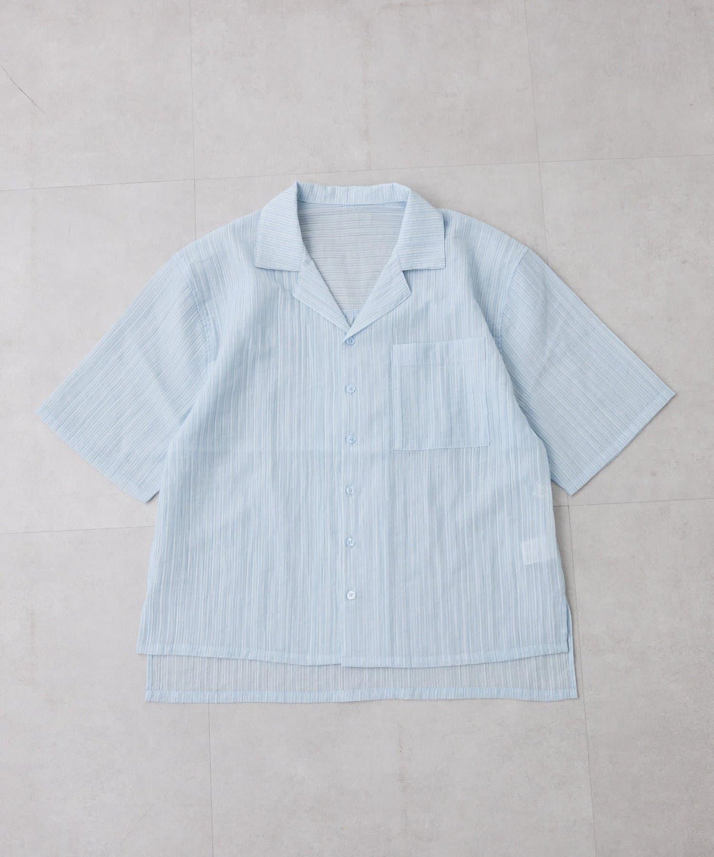 UNISEX 透感開領襯衫