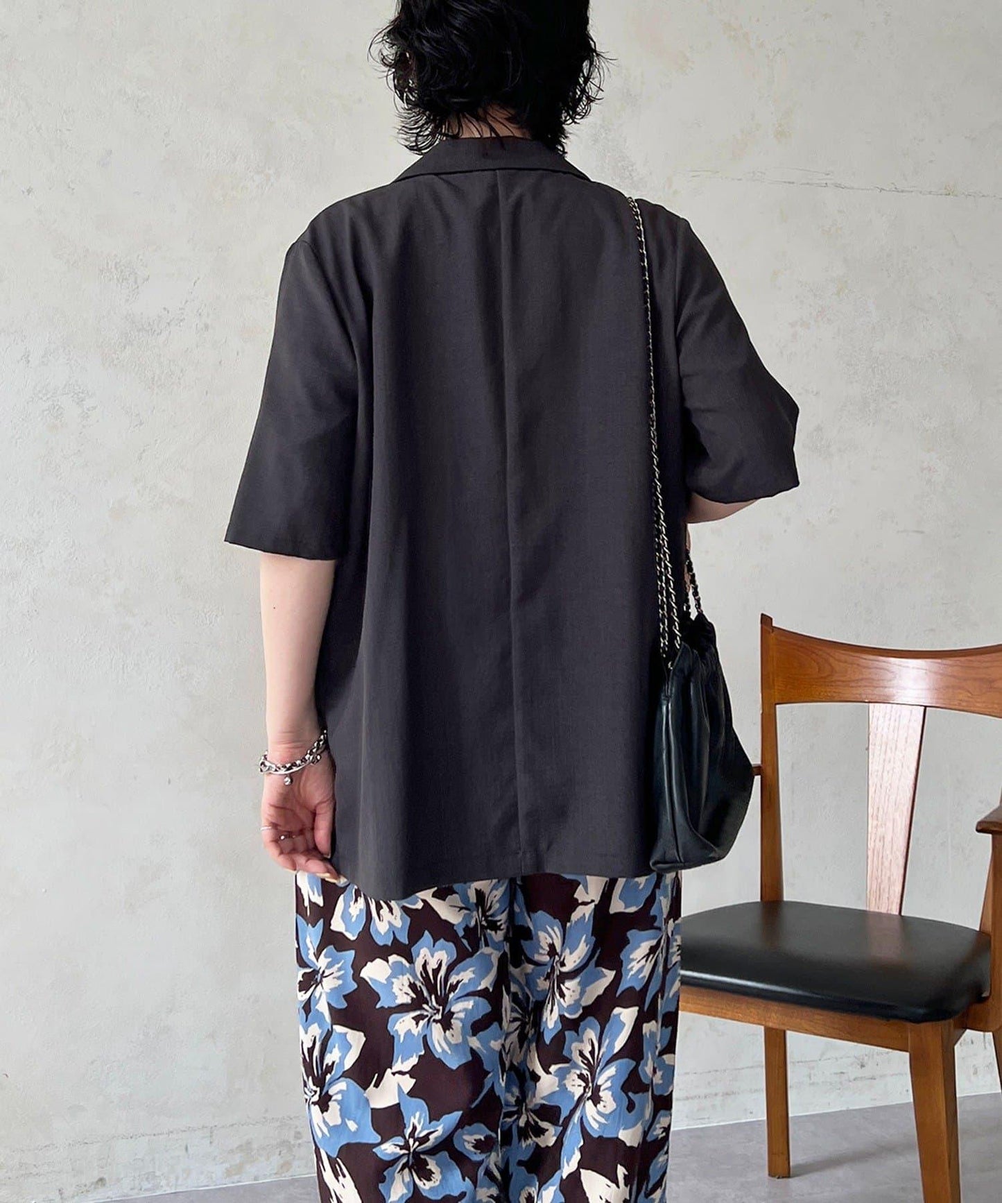 單排扣短袖夾克