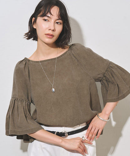 喇叭袖設計 女式襯衫