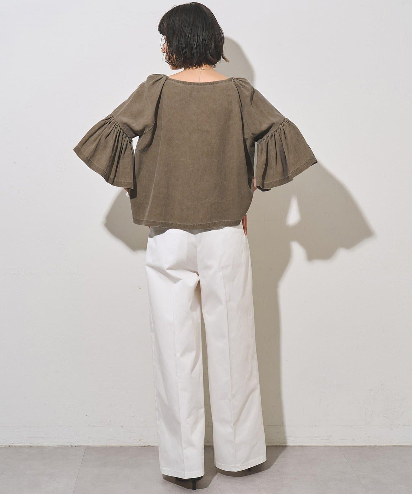 喇叭袖設計 女式襯衫