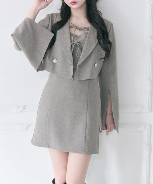 Belle Charme 袖開叉 短款西裝外套