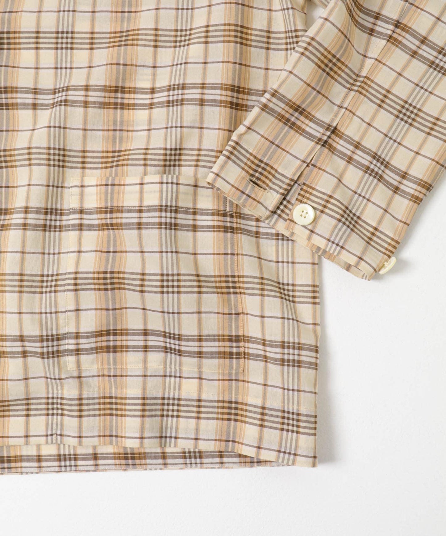透感格紋外套