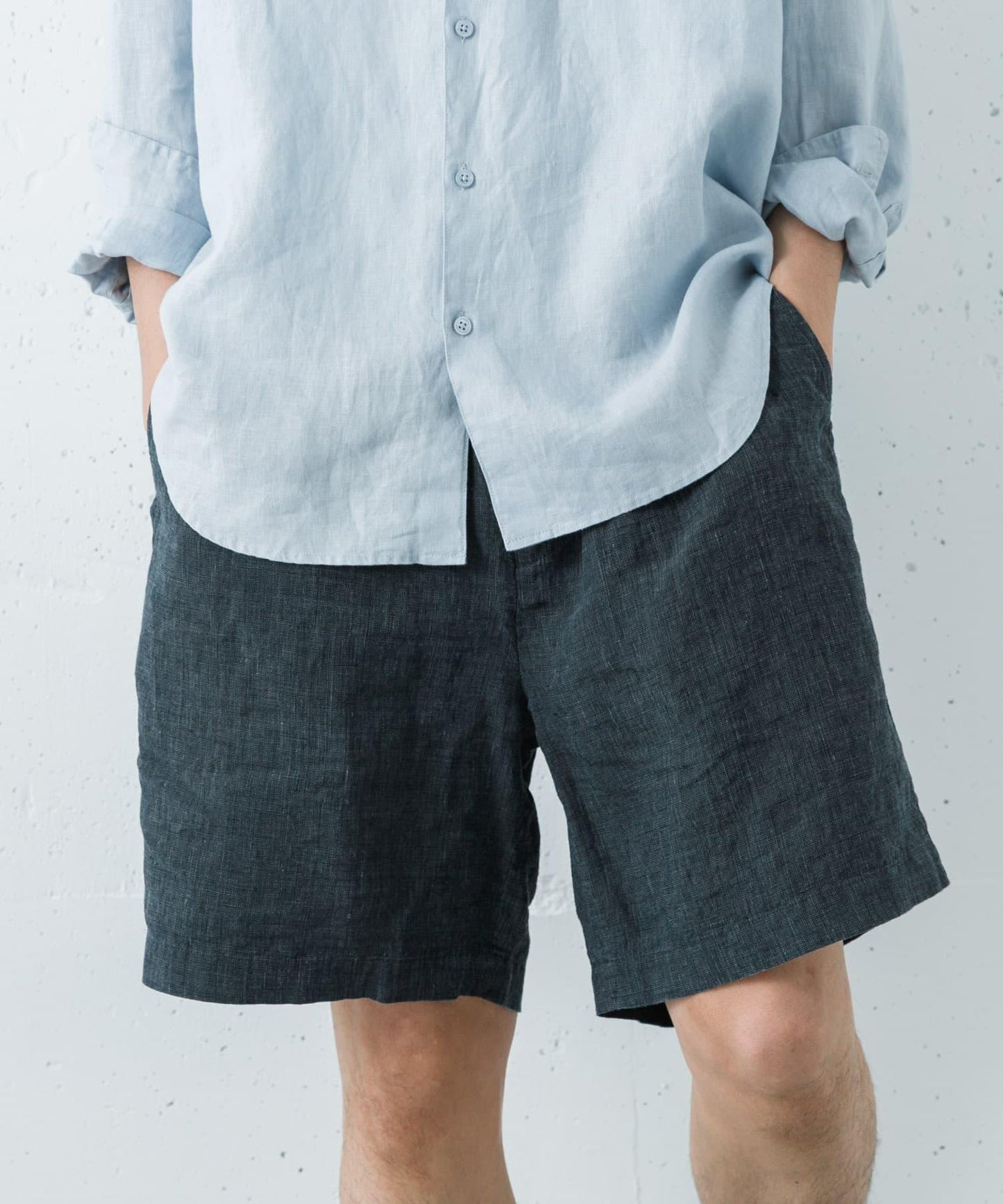 亞麻CHAMBRAY 休閒短褲