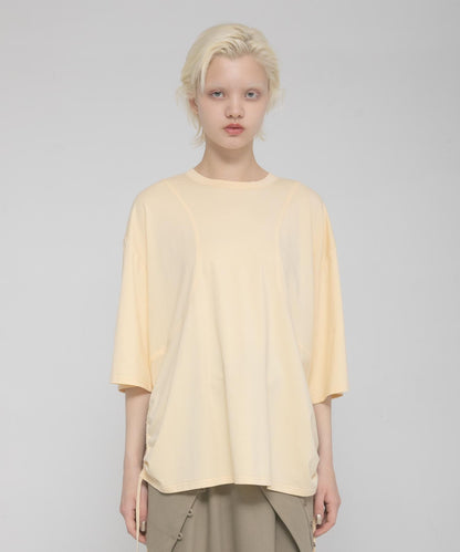 shirring over tee 褶皺疊穿設計T恤