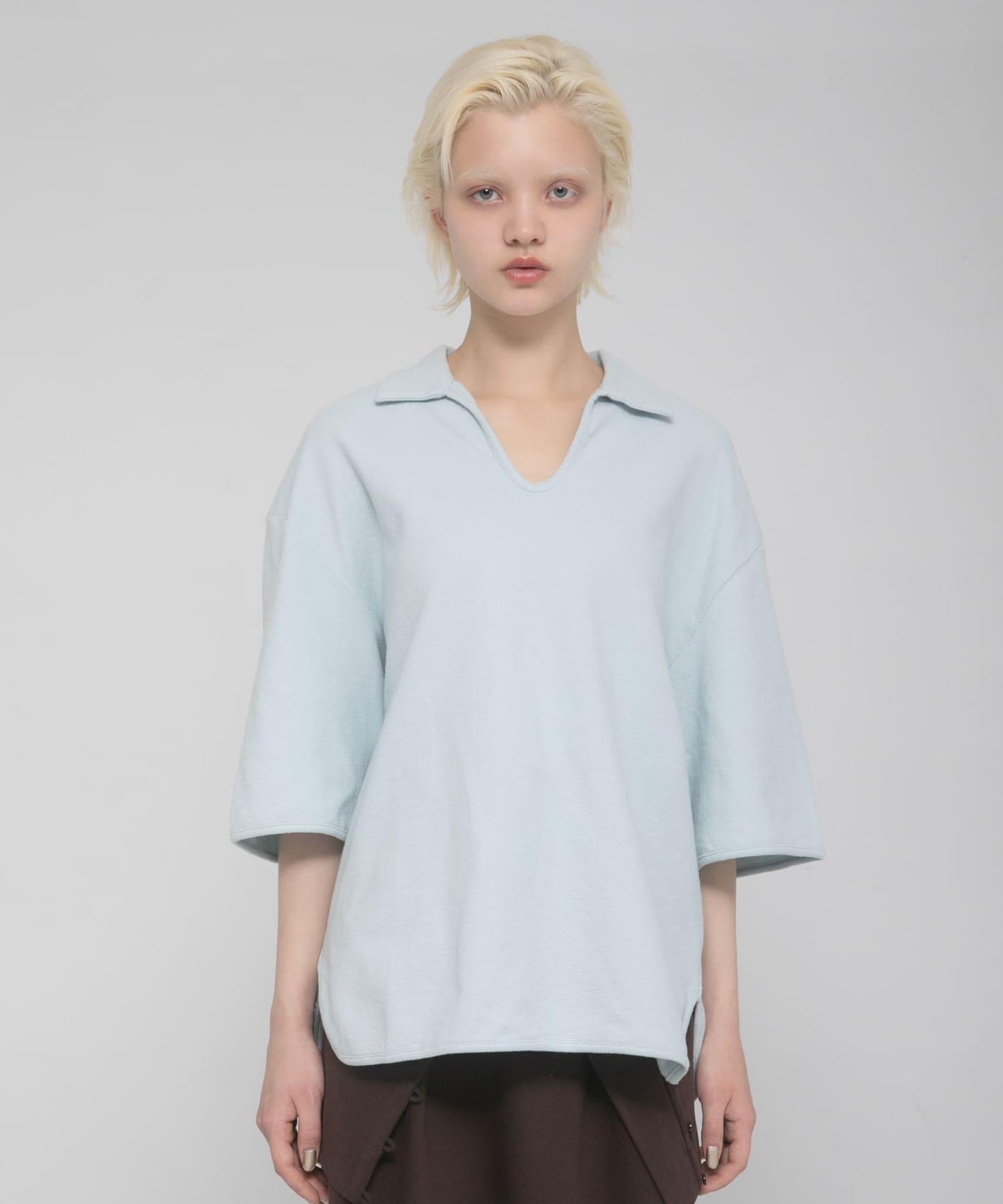 開領 open collared tee T恤