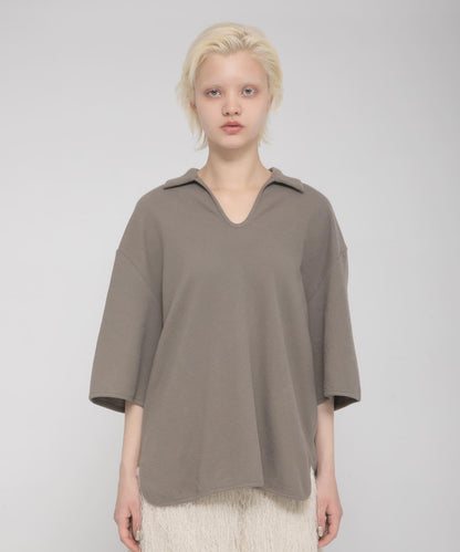開領 open collared tee T恤