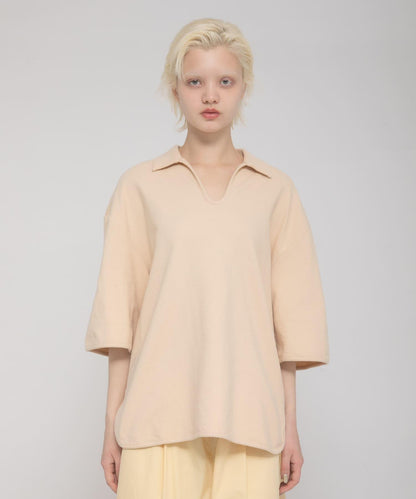 開領 open collared tee T恤