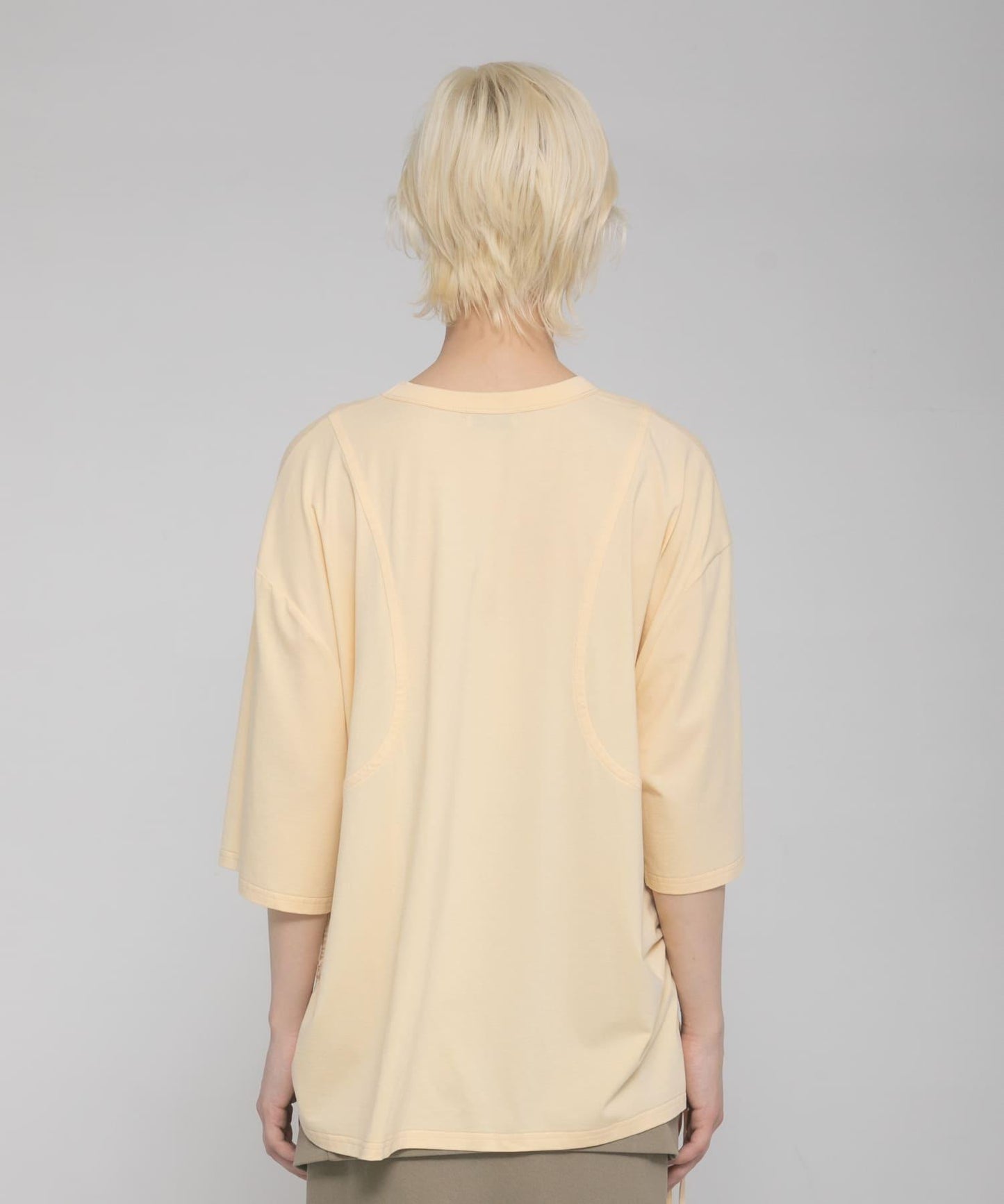shirring over tee 褶皺疊穿設計T恤