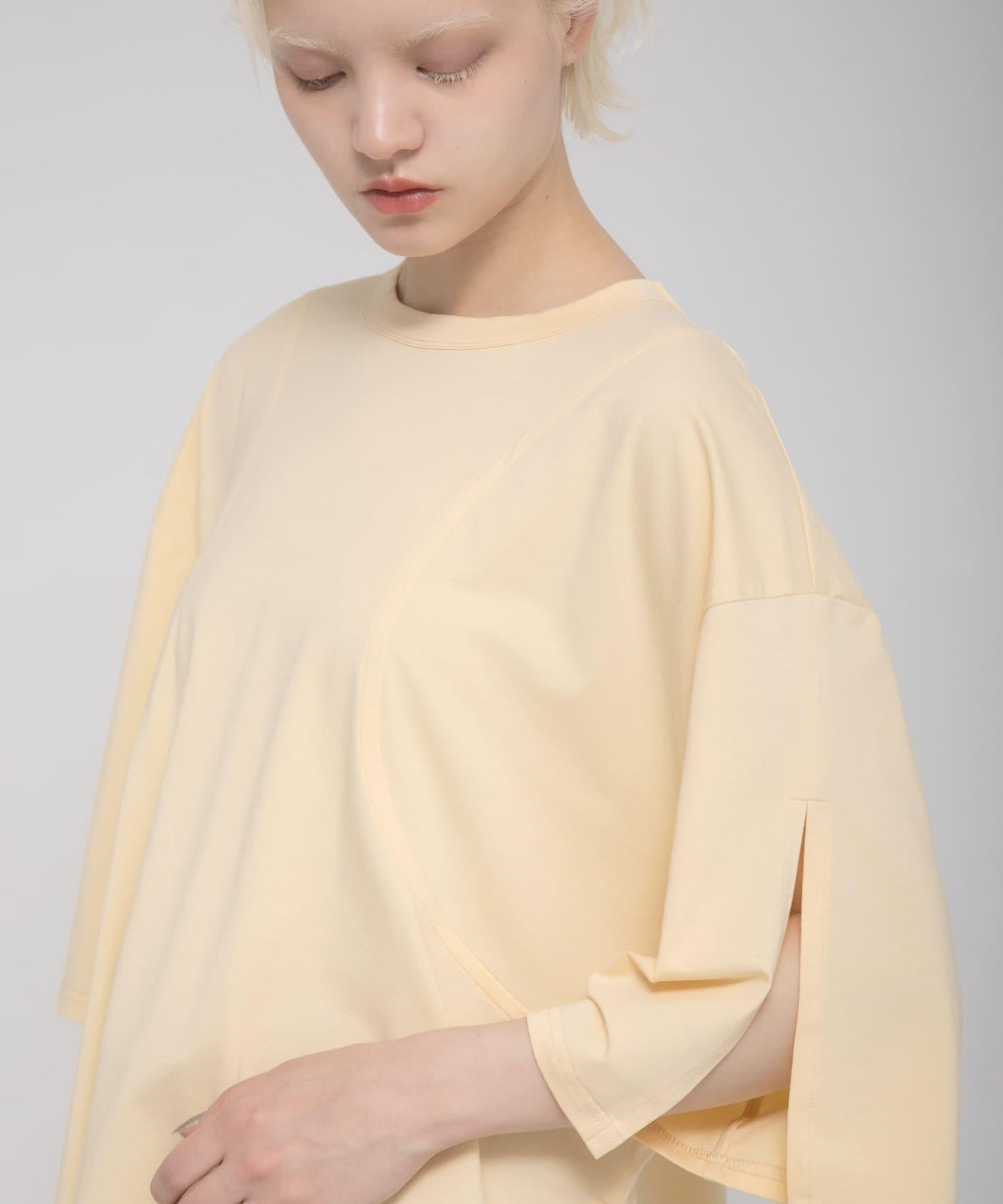 shirring over tee 褶皺疊穿設計T恤