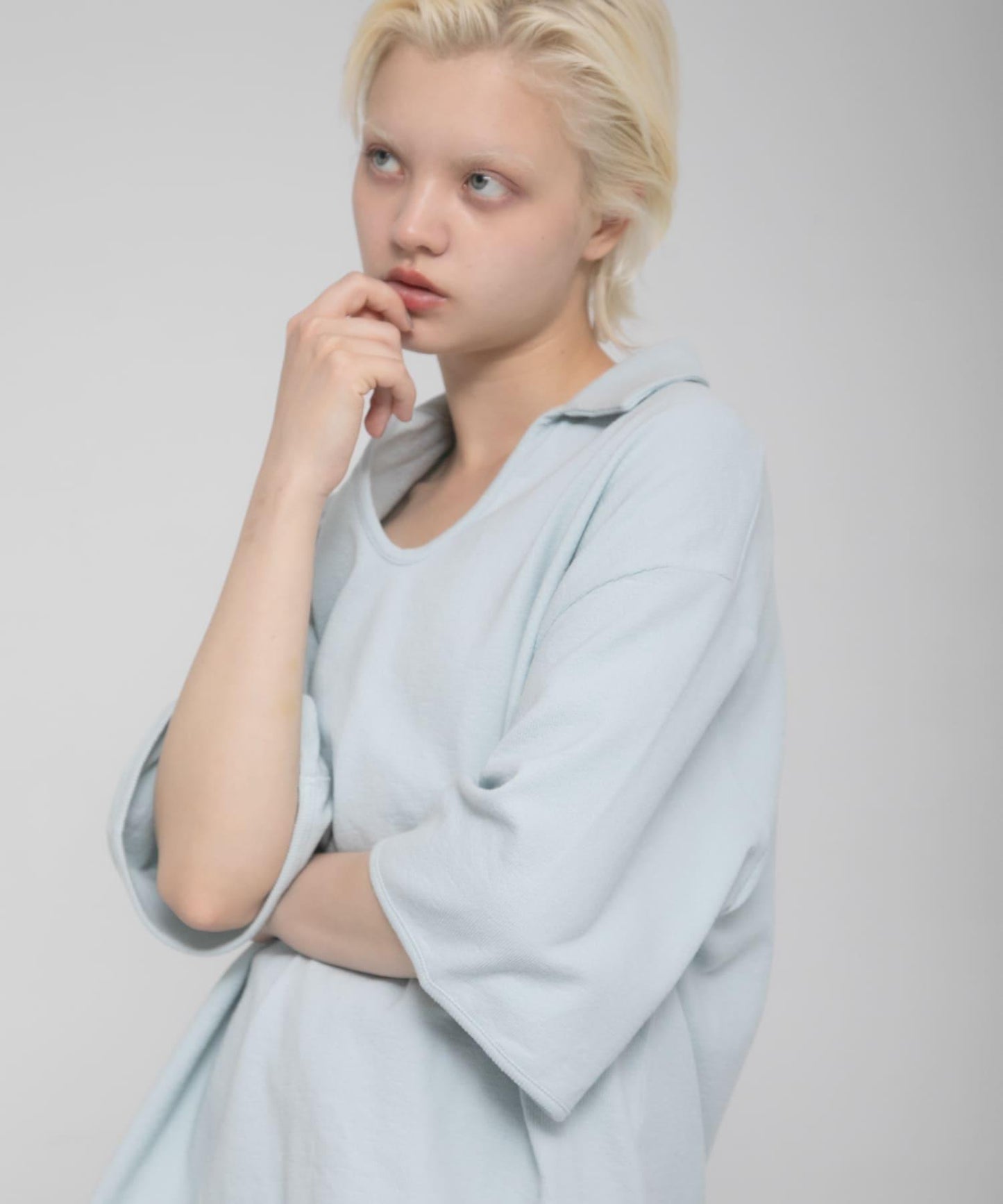 開領 open collared tee T恤